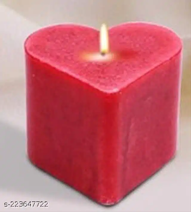 Scented Heart Shaped Candle (Red)