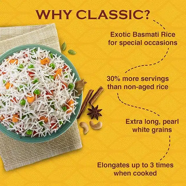 इंडिया गेट बासमती क्लासिक चावल 1 kg