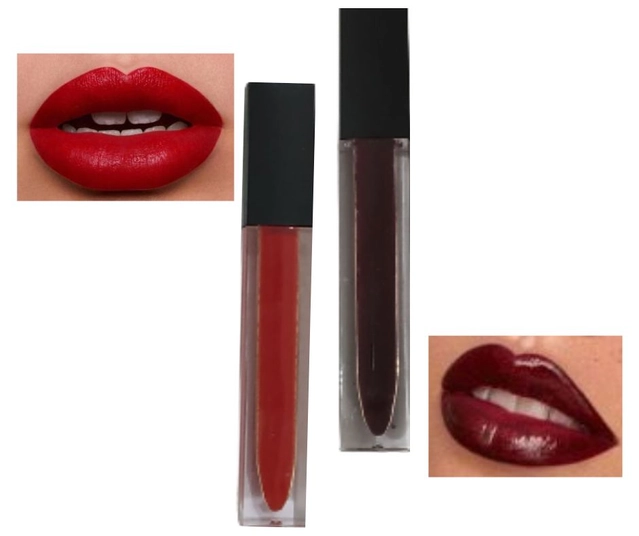 Ultra Liquid Lipsticks (Red & Maroon, Pack of 2)