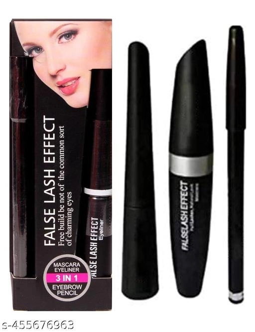 3 in 1 Kajal-Mascara-Eyeliner (Black, Set of 1)