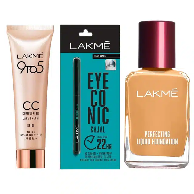 Lakme CC Cream with Foundation & kajal (Set of 3)