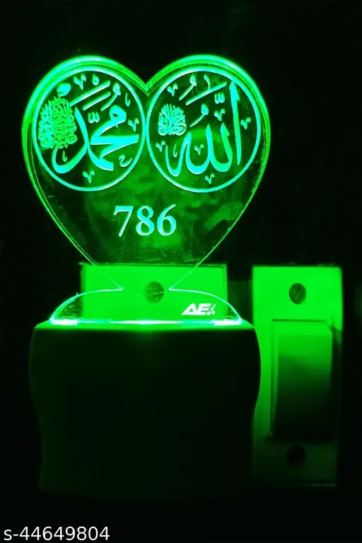 Afast Multicolor LED Night Lamp | Auto Color Changing Power Saver Light for Home, Bedroom, Living Room, Office Décor | Islamic Masjid Mosque Design (Pack of 1)