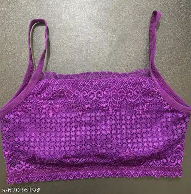 Bra for Women (Beige & Purple, 34A) (Pack of 2)