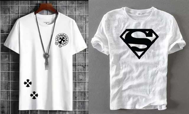 Stylesmyth Casual Cotton Blend Half Sleeves T-shirt For Men (2) (White, L) (S-9)