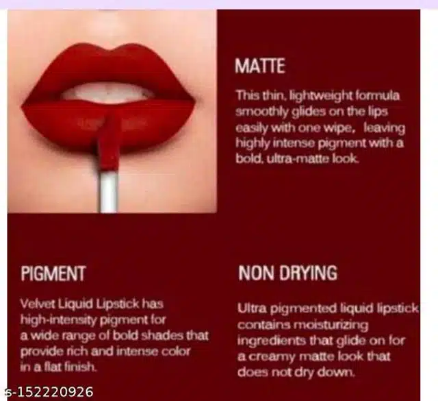 Matte Me Liquid Lipsticks (Multicolor, Pack of 6)