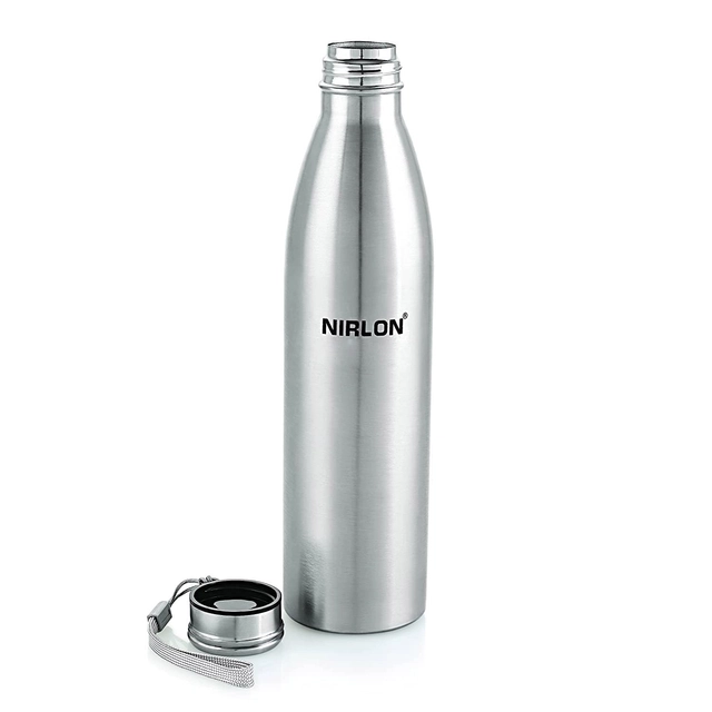 Nirlon Stainless Steel Single Wall Plain Water Bottle (1000 ml, Set Of 1)