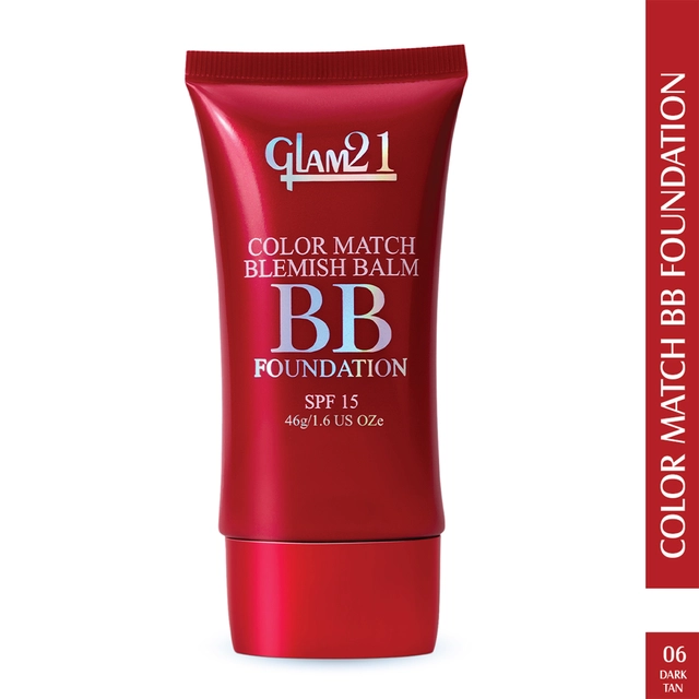 Glam21 Color Match Blemish Balm BB Foundation (Dark Tan, 46 g)