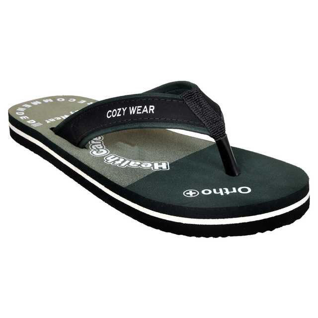 Cozy Wear TPR Casual Wear Slippers For Men (Green, 9) (HF-72)