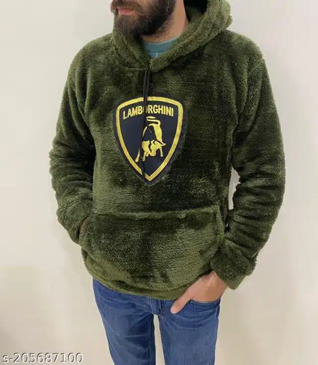 Hooded Sweatshirt for Men (Green, M)