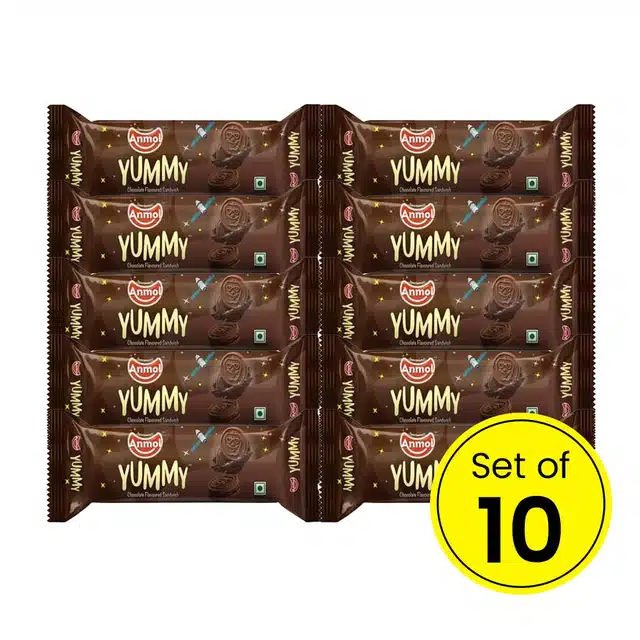 अनमोल यम्मी चॉकलेट बिस्किट्स 10X67 g (पैक ऑफ़ 10)