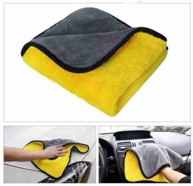 Microfiber 800 GSM Heavy Car Cleaning Cloth (Multicolor, 40x40 cm)