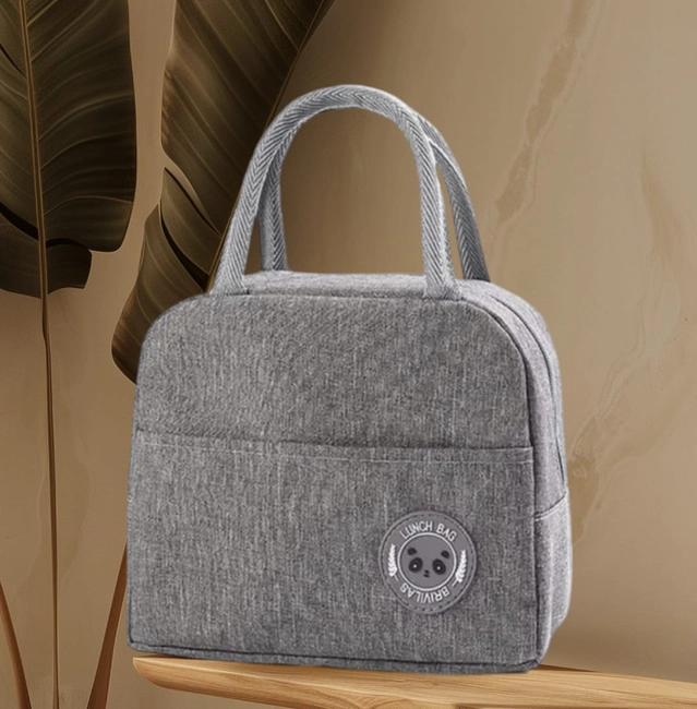 Polyester Lunch Bag for Men & Women (Grey)