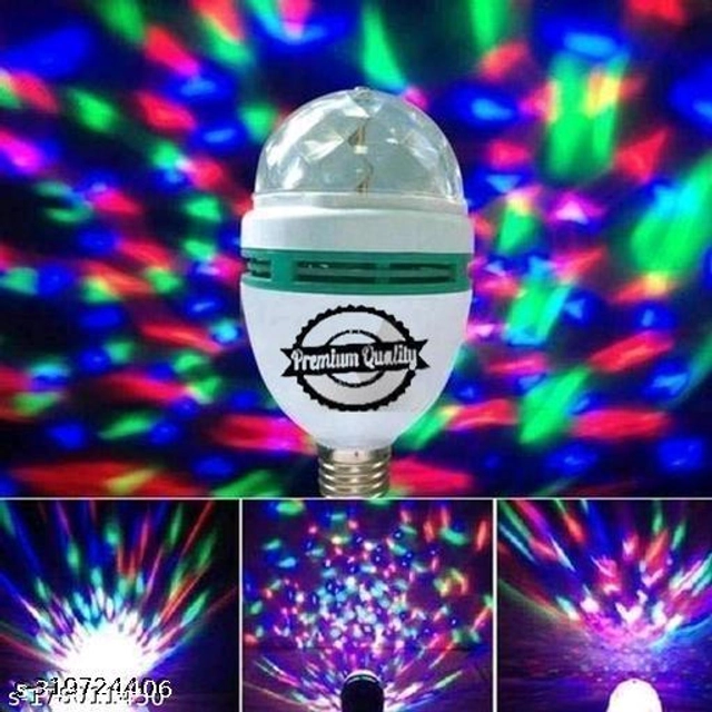 LED Crystal 360 Degree Rotating Bulb (Multicolor)