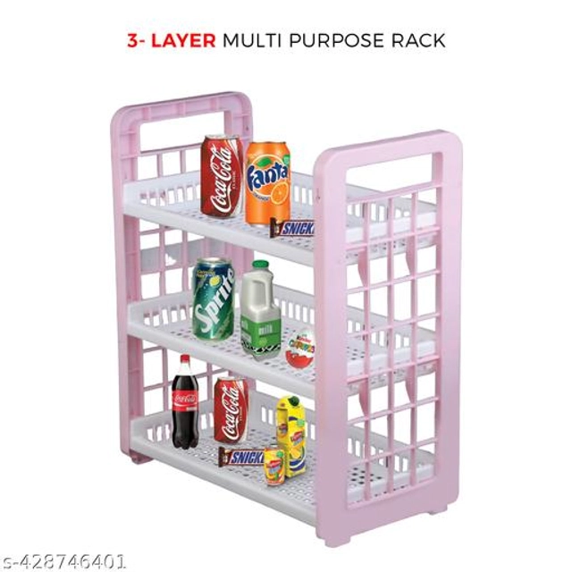 Plastic Multipurpose Storage Rack (Multicolor)