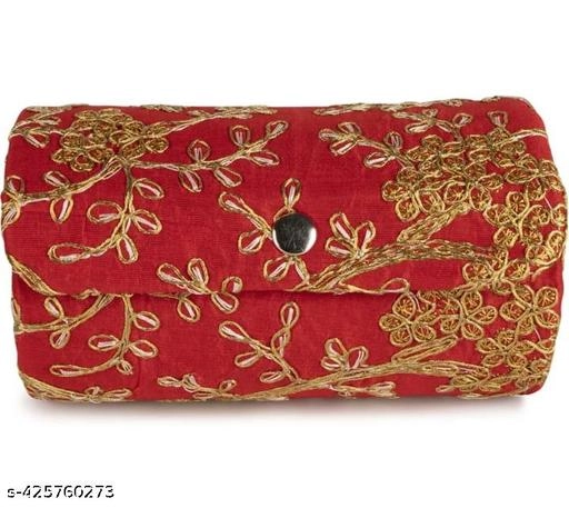 Synthetic Clutch for Women (Red)