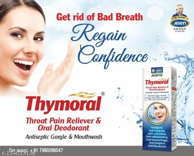 Allen's Thymoral Oral Mouthwash (30 ml, Pack of 3)