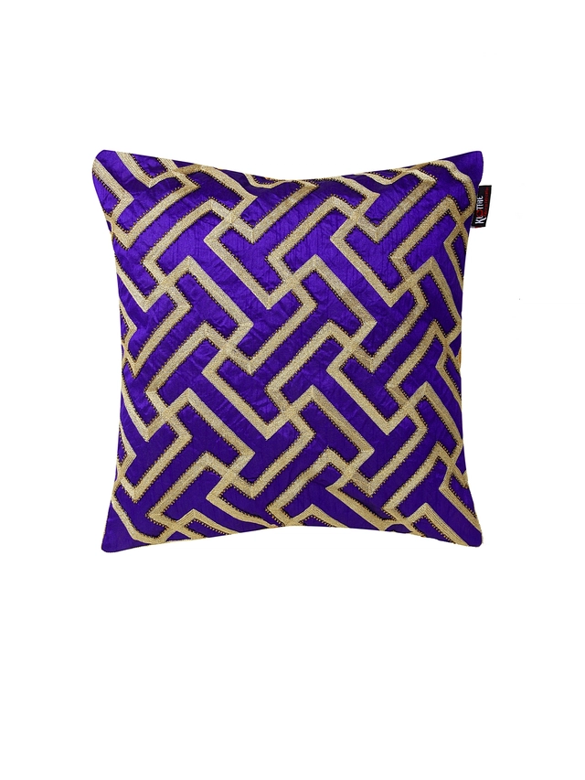 Cotton Cushion Cover (Royal Blue, 16x16 inches)