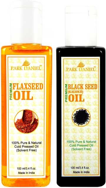 Park Daniel Flaxseed Oil & Blackseed Oil (Pack of 2, 100 ml) (SE-1629)