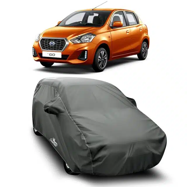 Waterproof, Dust Proof, Body Cover for Compatible with Datsun Go Cover (Grey) (Od 52)