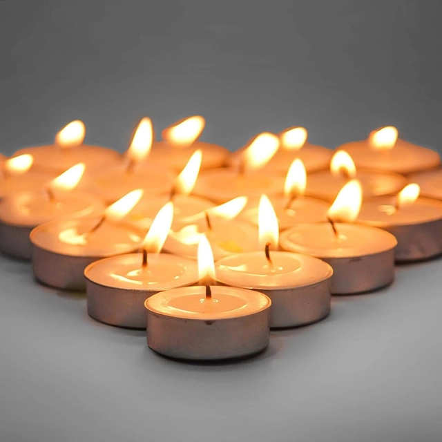 Tea-Light Candles (White, Pack of 50)