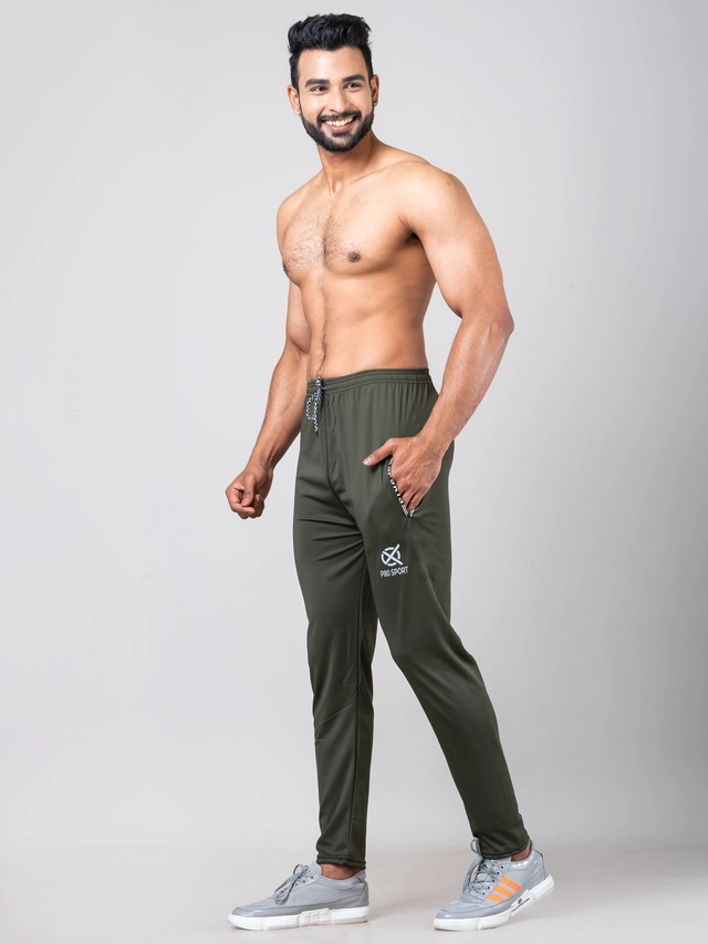 Polyester Solid Trackpant for Men (Olive, XS)