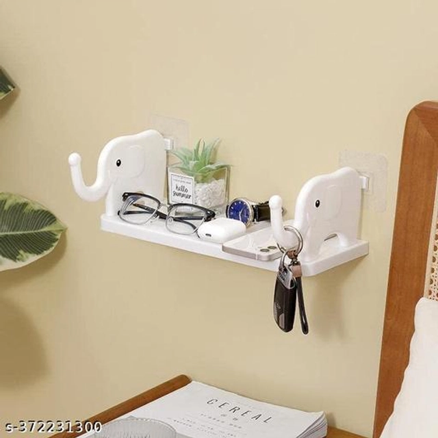 Plastic Wall Shelves (White)