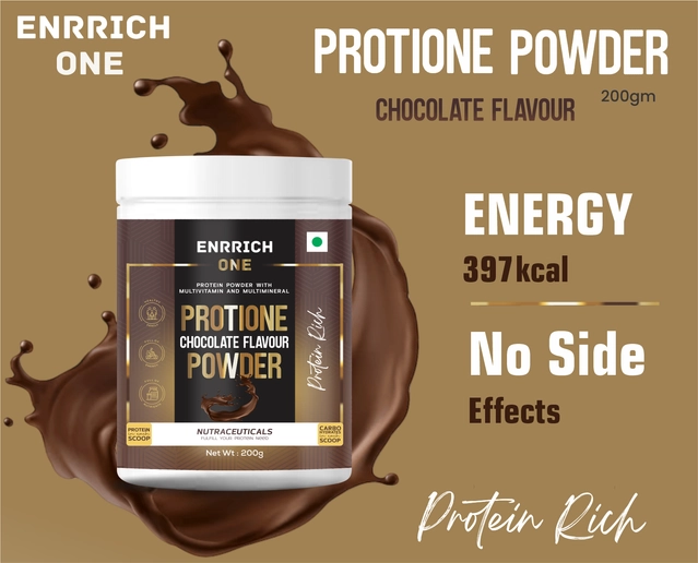 Enrrich One Protione Chocolate Flavoured Protein Powder (200 g)