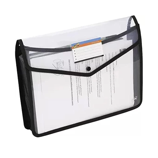 INFINITY Document Case DC1530 (Transparent Sheet with Colour Stiching, Pack of 1