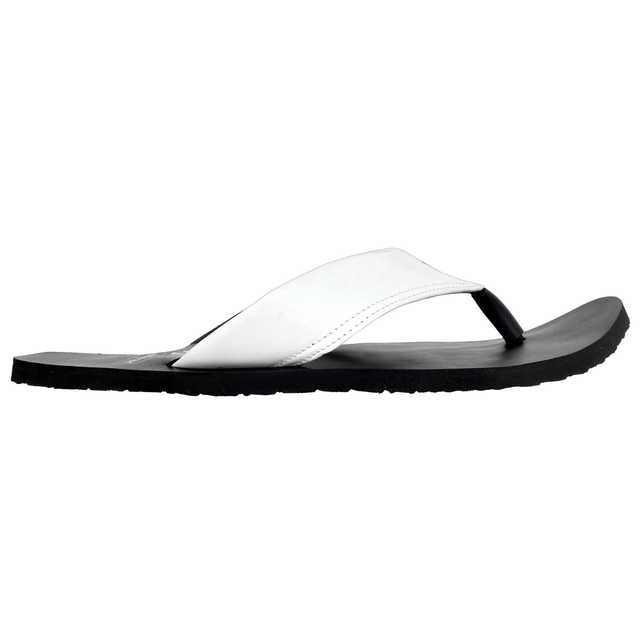 Cozy Wear Rubber Casual Wear Slippers For Men (White, 6) (HF-13)
