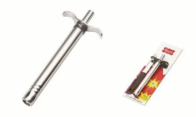 Stainless Steel Gas Stove Lighter (Silver)