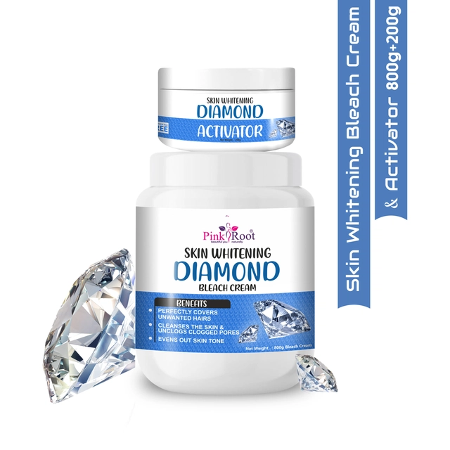 Pink Root Skin Whitening Diamond Bleach Cream (1000 g)