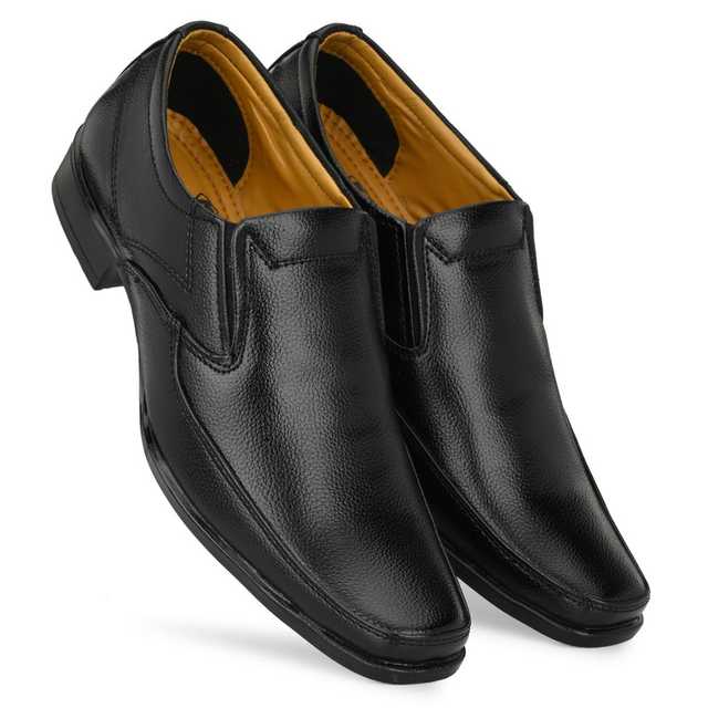Katenia Synthetic Men Formal Shoes (Black, 9) (KF-17)