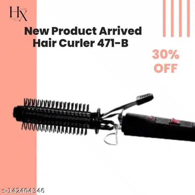 2 in 1 Hair Roller & Curler (Black)