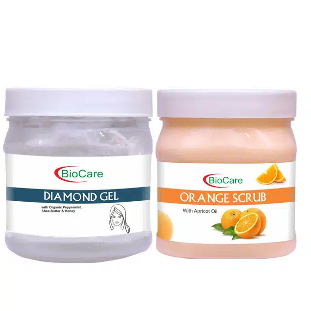 Biocare Diamond Gel (500 ml) with Orange Scrub (500 ml) (Combo of 2) (A-1193)