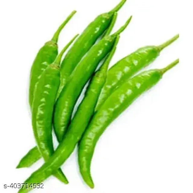 Hot & Fresh Green Chilly 40 Pcs Seeds (Set of 1)