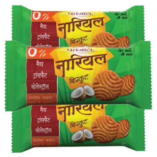 पतंजलि नारियल बिस्कुट 75 g (सेट of 3)