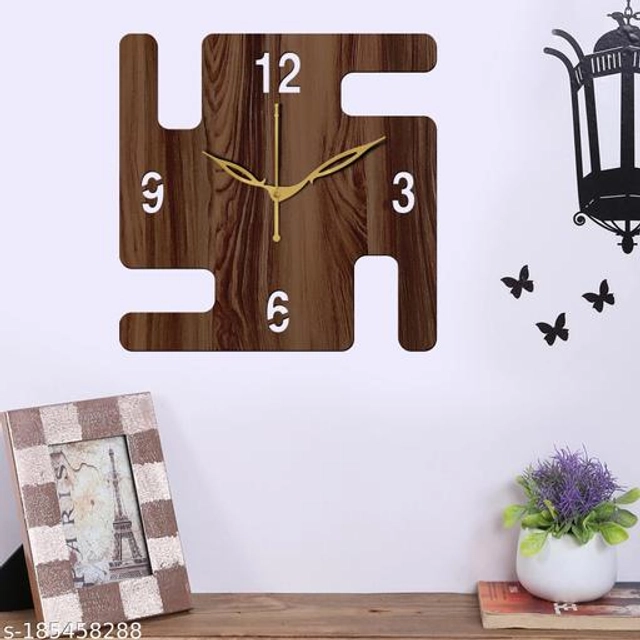 Wooden Wall Clock (Brown)