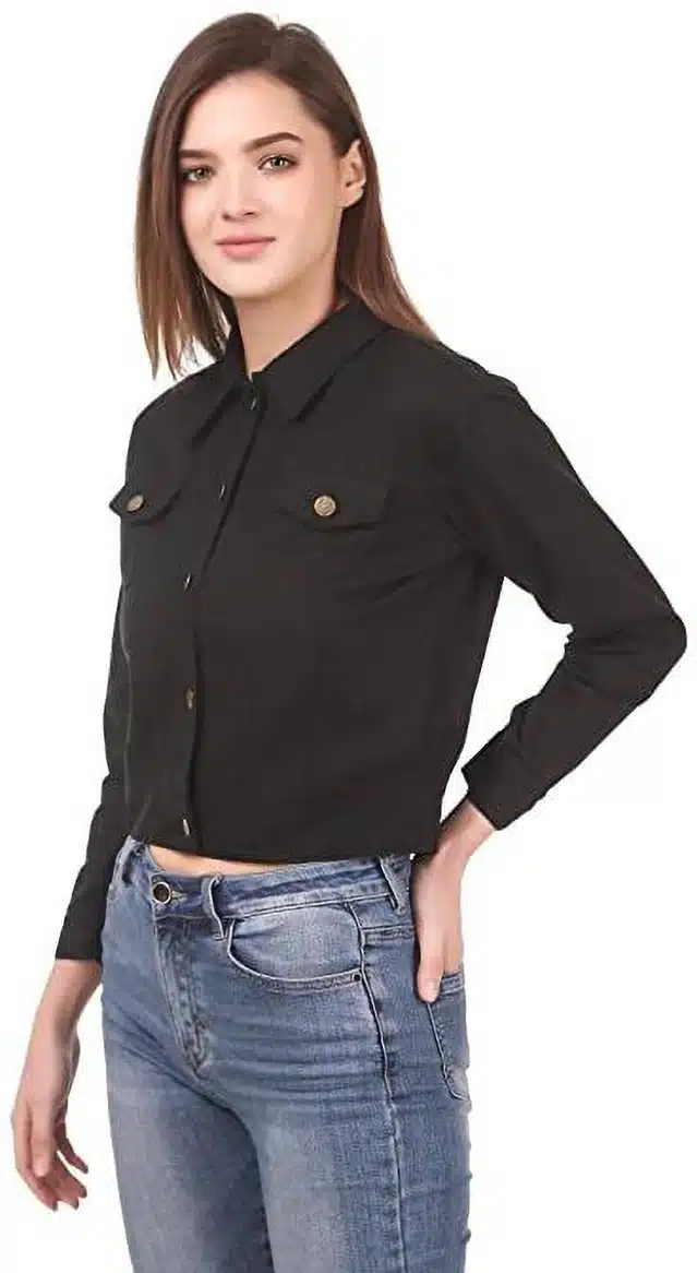 Full Sleeves Jacket for Women (Black, XL) (RK-101)