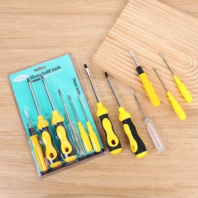 Ruzan Premium MultiPurpose Professional Standard Screwdriver Set (Multicolor, Set of 6)