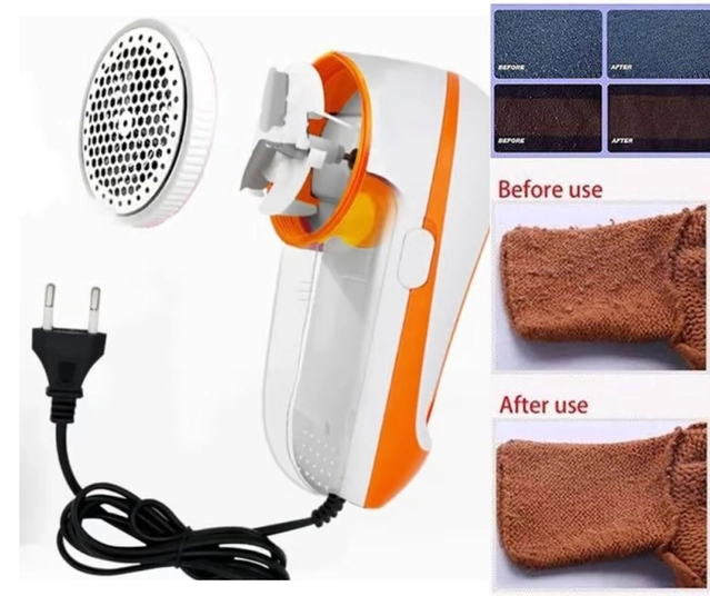 Electric Lint Remover (White & Orange, 100 W)