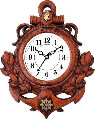 Analog Wall Clock for Home (Brown)