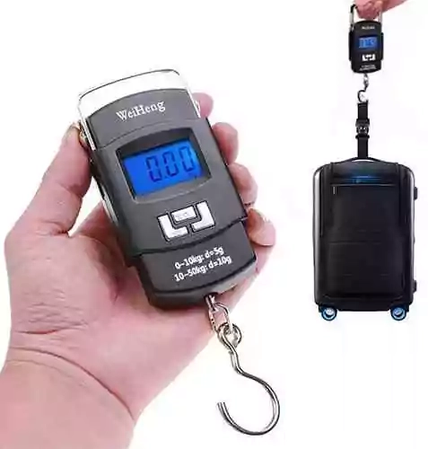 Portable Hanging upto 50kg Digital Weighing Scale (Black)