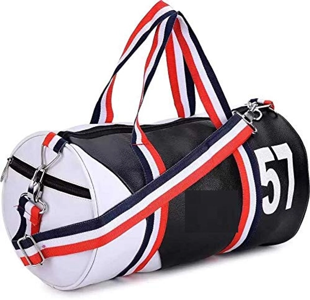 Polyester Printed Gym Bag with Shaker Bottle (500 ml) for Men & Women (Multicolor, Set of 1)