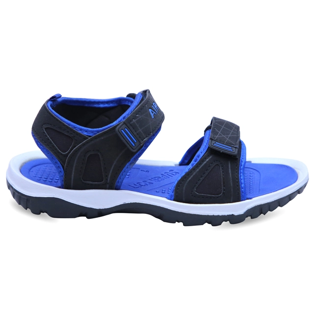 Sandals for Men (Black & Blue, 6)