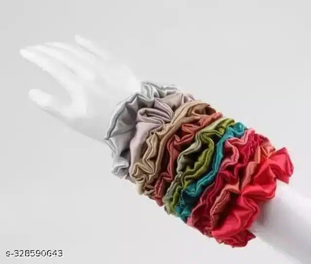 Fabric Hair Bands for Women (Multicolor, Pack of 12)