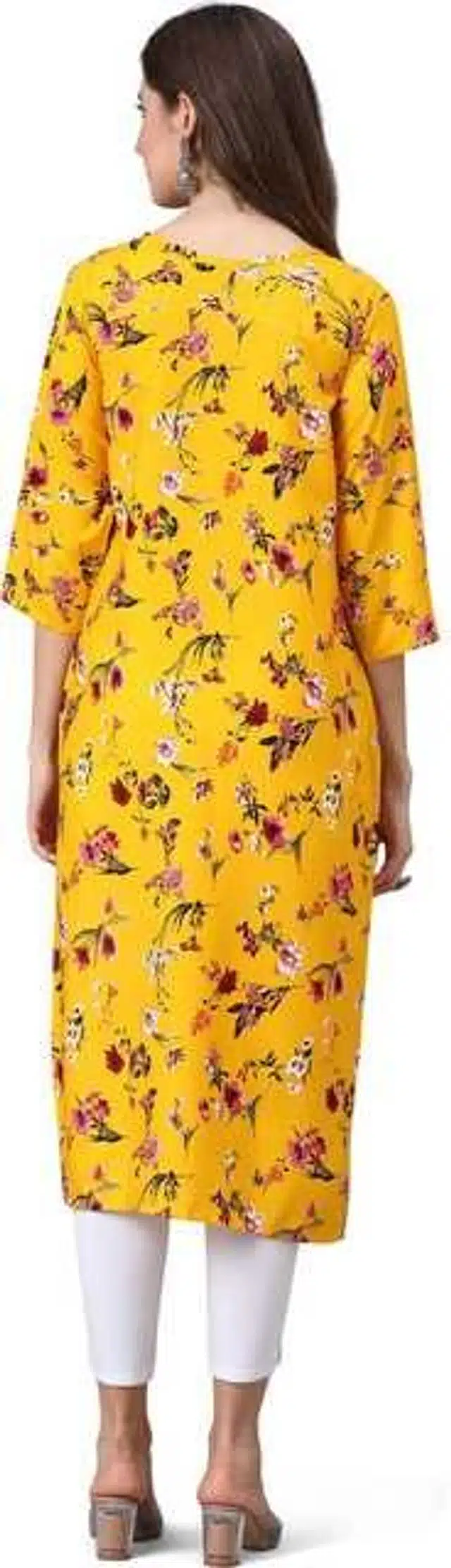 Women Crepe Printed Kurta (Pack Of 3) (Multicolor, M) (SD-550)