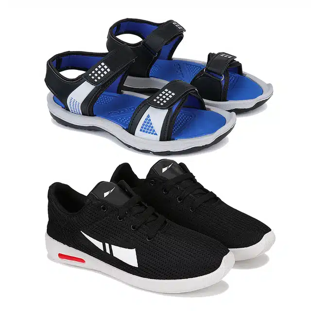 Sandals & Casual Shoes for Men (Pack of 2) (Multicolor, 10)
