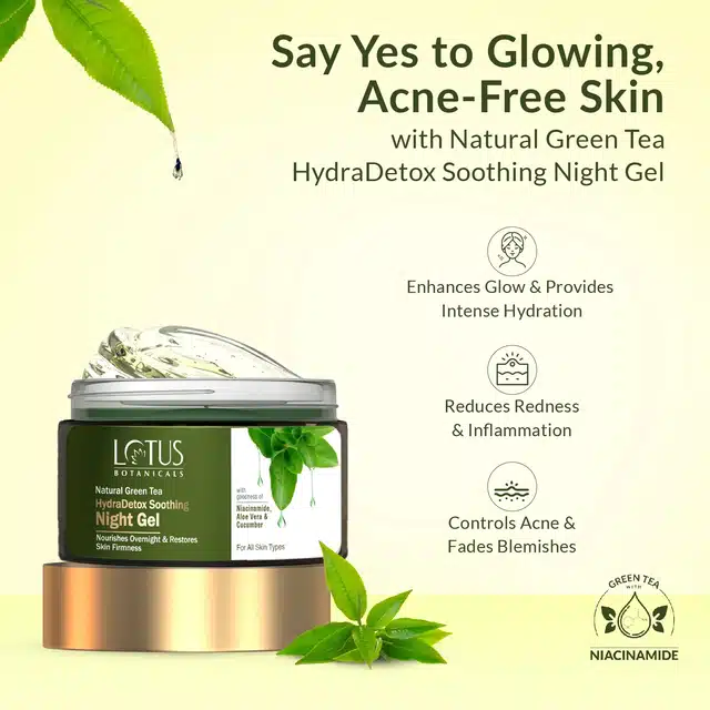 Lotus Botanicals Natural Green Tea Hydra Detox Soothing Night Gel (50 g)