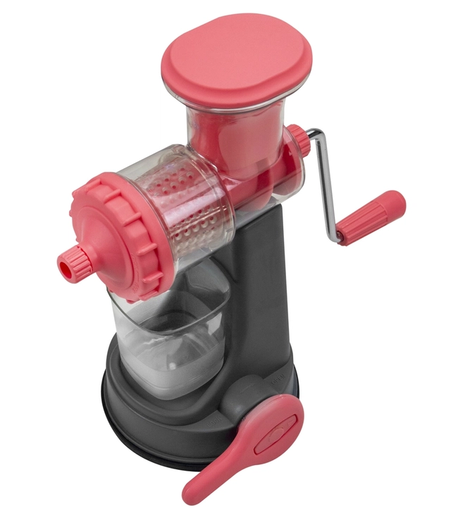 SLINGS (SMILEY) Hand Juicer, Fruits & Vegetable Juicer With Steel Handle (Pink)