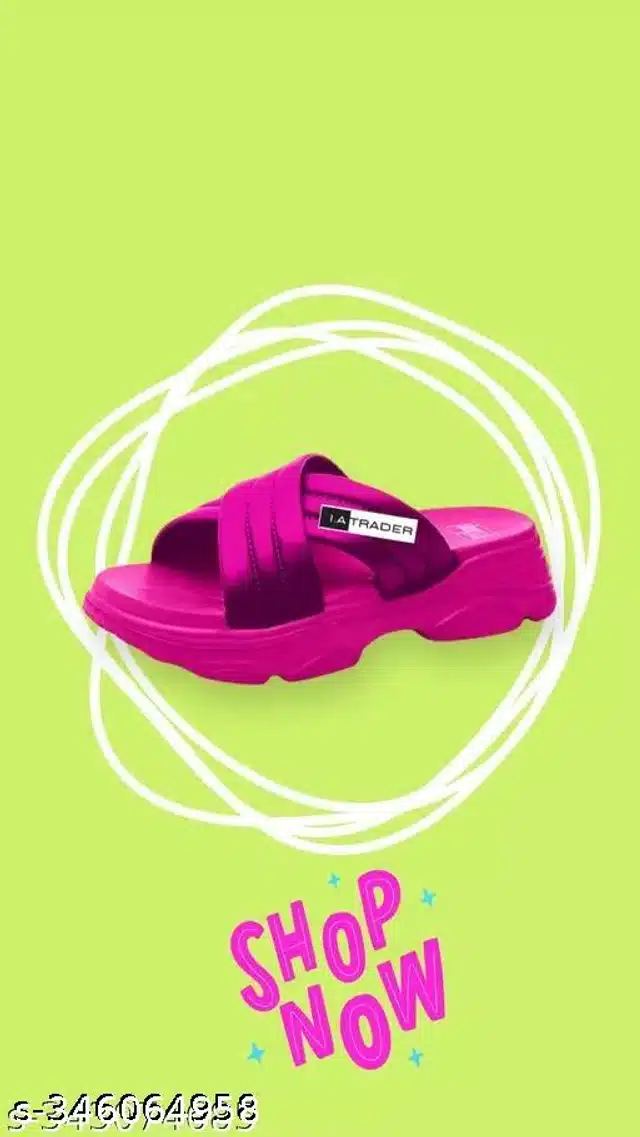 Sliders for Women (Pink, 5)